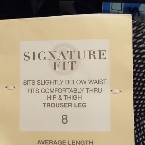 New Dressbarn‎ Women's Sz 8 Classic Signature fit gray dress pants purple stripe - Picture 4 of 9